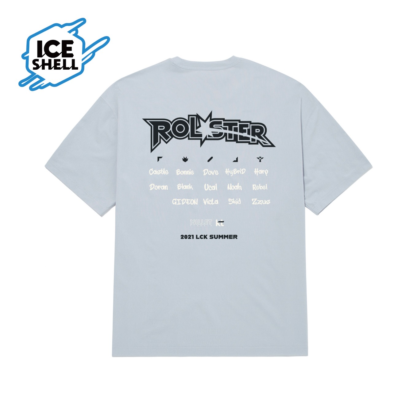 X KT ROLSTER ICE SHELL T-SHIRTS GREY