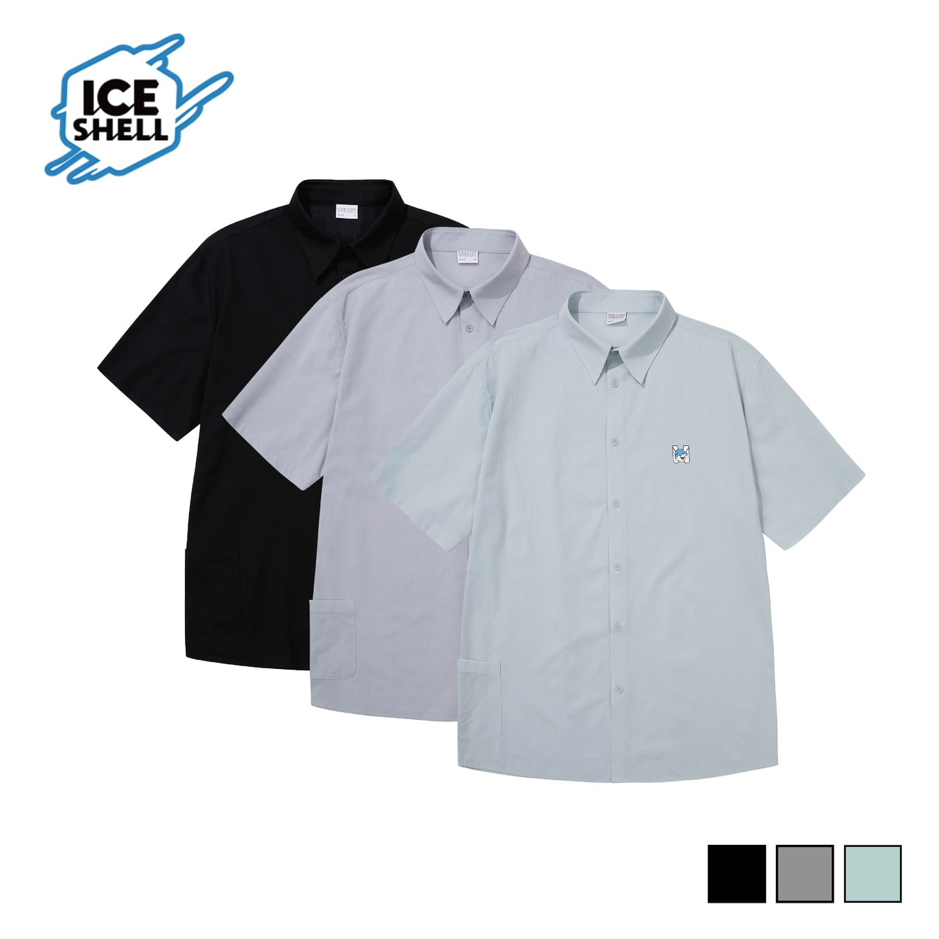 MCC SHORT SLEEVE ICE SHELL SHIRTS_SIDE POCKET_OVER FIT
